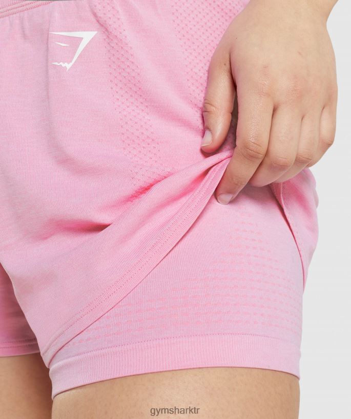 vital dikişsiz 2.0 2\'si 1 arada şort 8H4J0271 Gymshark Giyim kadınlar şerbet pembe marn