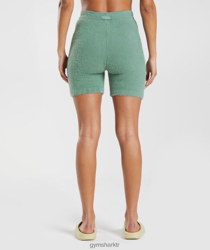 whitney kirpik örgü şort 8H4J0275 Gymshark Giyim kadınlar Yaprak yeşili