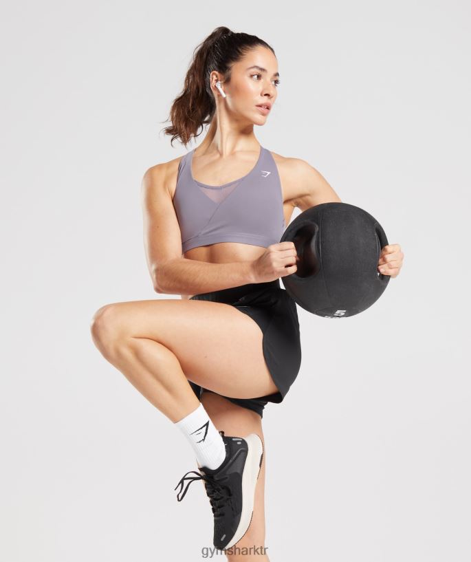 çapraz spor sutyeni 8H4J02140 Gymshark Giyim kadınlar kayrak lavanta