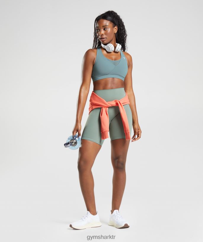 çapraz spor sutyeni 8H4J02141 Gymshark Giyim kadınlar gök gürültüsü mavisi