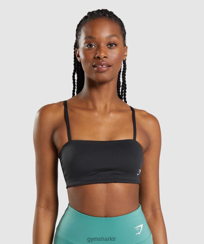 bandeau spor sutyeni 8H4J02159 Gymshark Giyim kadınlar siyah