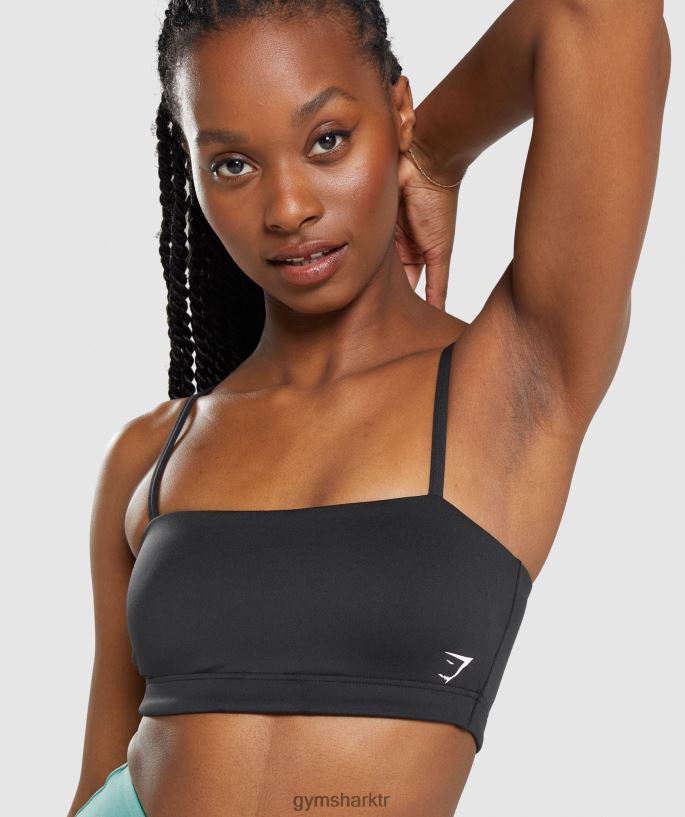 bandeau spor sutyeni 8H4J02159 Gymshark Giyim kadınlar siyah