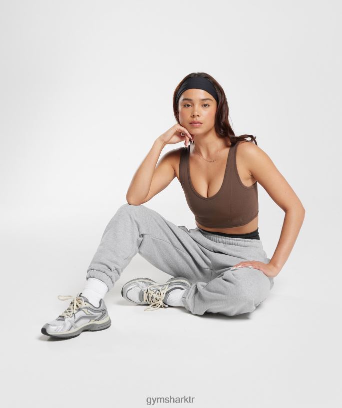 dinlenme günü dikişsiz bralet 8H4J02177 Gymshark Giyim kadınlar meşe kahverengi