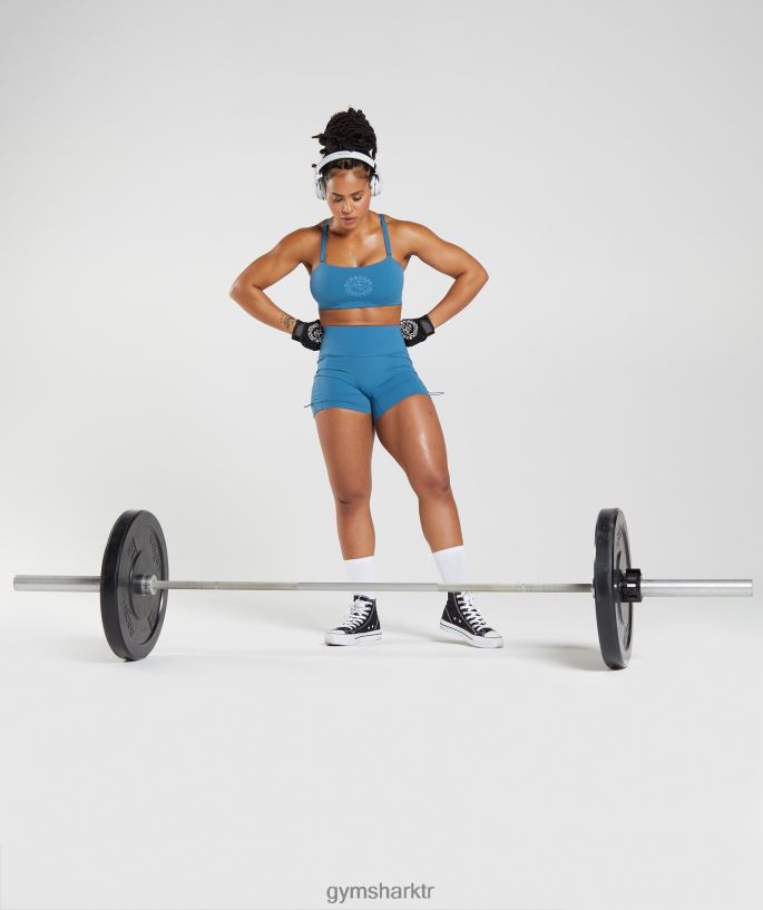 eski spor sutyeni 8H4J02200 Gymshark Giyim kadınlar göl kenarı mavisi