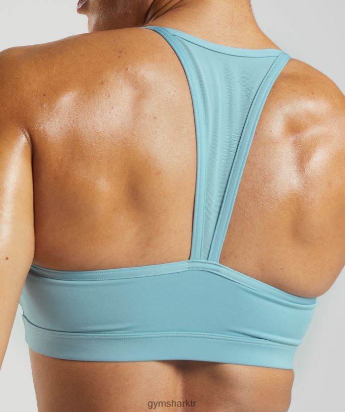 gs güç spor sutyeni 8H4J02154 Gymshark Giyim kadınlar buzdağı mavisi