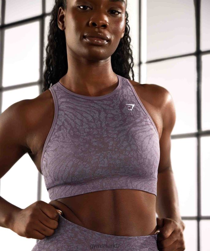 hayvan dikişsiz spor sütyenini uyarla 8H4J02188 Gymshark Giyim kadınlar vahşi | misk leylak