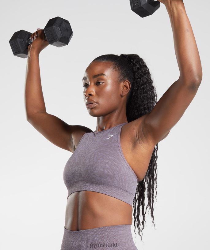 hayvan dikişsiz spor sütyenini uyarla 8H4J02188 Gymshark Giyim kadınlar vahşi | misk leylak