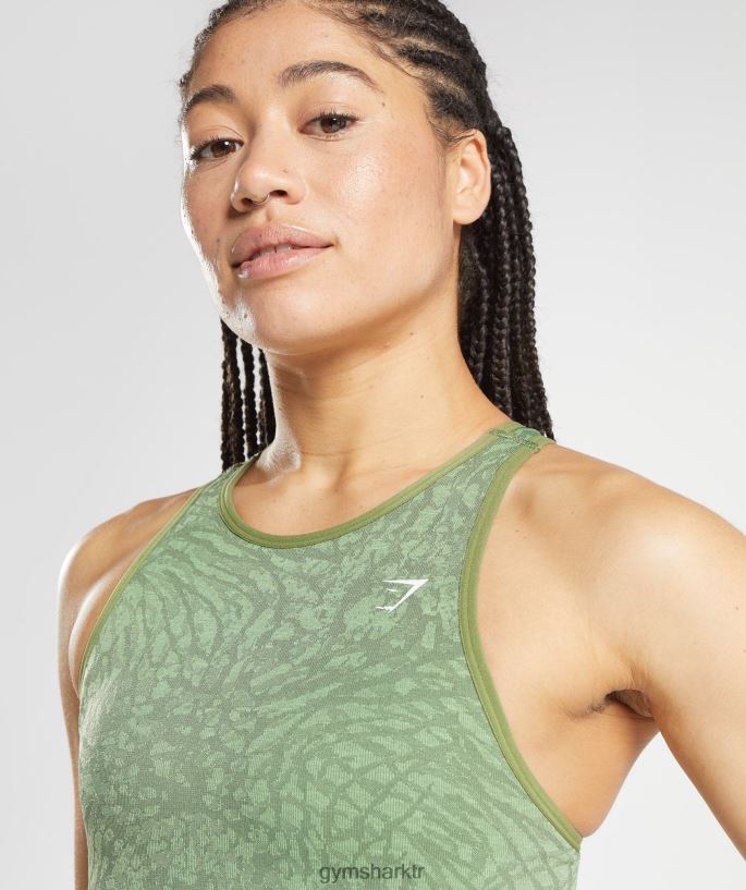 hayvan dikişsiz spor sütyenini uyarla 8H4J02203 Gymshark Giyim kadınlar vahşi | iguana yeşili