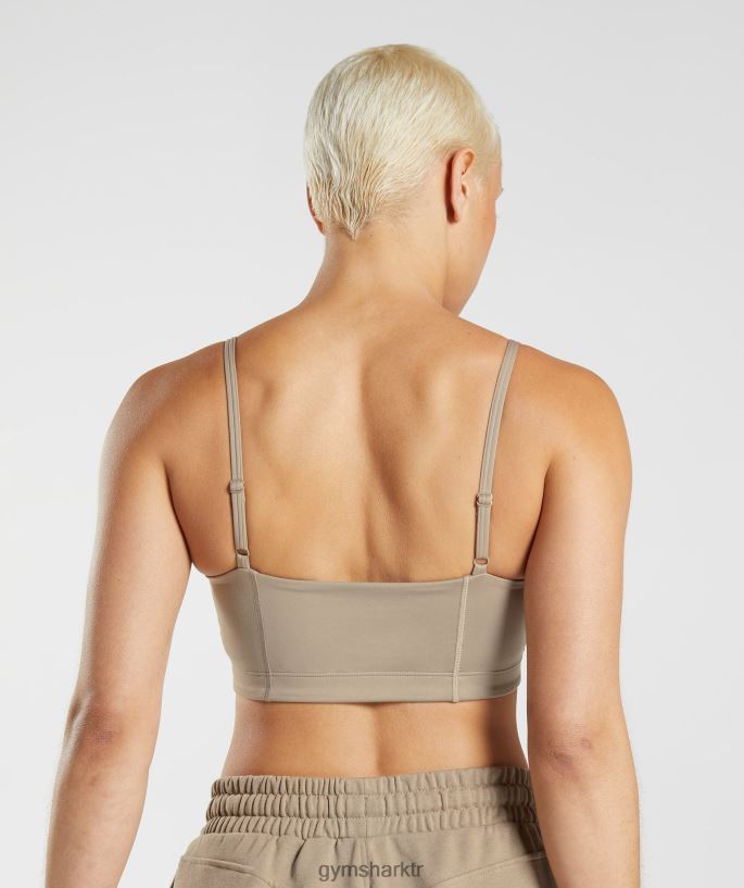 sosyal kulüp bandosu 8H4J02209 Gymshark Giyim kadınlar çimento kahvesi