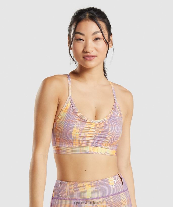 spor spor sutyeni 8H4J02234 Gymshark Giyim kadınlar turuncu baskı