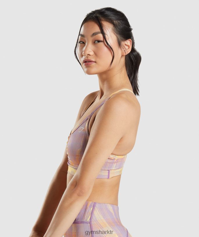 spor spor sutyeni 8H4J02234 Gymshark Giyim kadınlar turuncu baskı