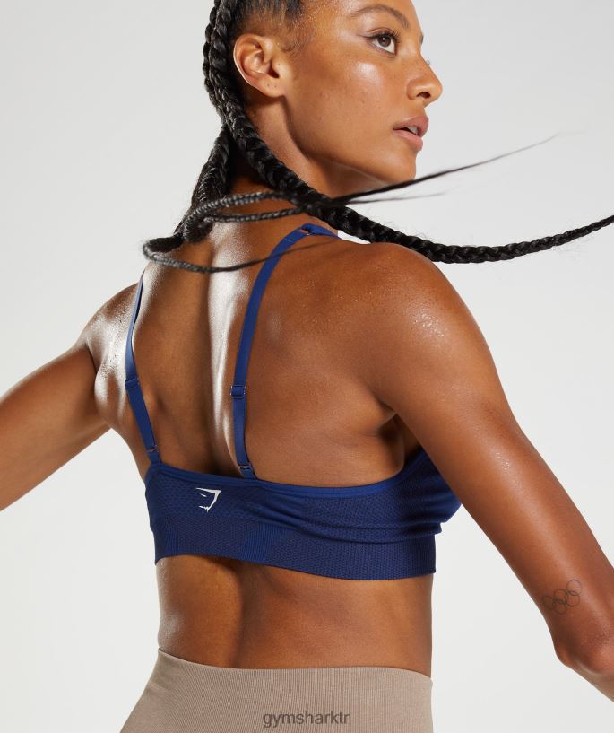 vital dikişsiz 2.0 v yaka spor sutyeni 8H4J02218 Gymshark Giyim kadınlar yıldız mavisi marn