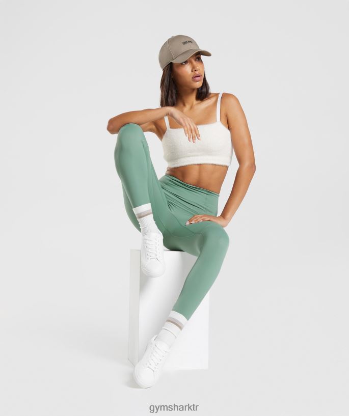 whitney kirpik örgü bandeau 8H4J02165 Gymshark Giyim kadınlar ışıklık beyaz