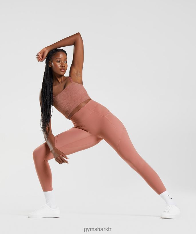 whitney kirpik örgü bandeau 8H4J02166 Gymshark Giyim kadınlar kanyon kırmızısı