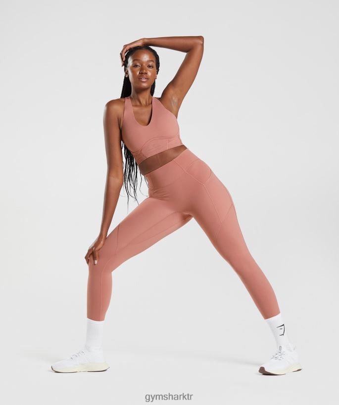 whitney uzun çizgi sutyen 8H4J02201 Gymshark Giyim kadınlar kanyon kırmızısı