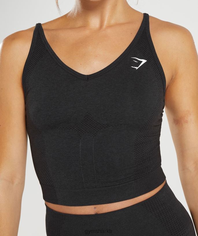 vital sorunsuz 2.0 midi tank 8H4J02419 Gymshark Giyim kadınlar siyah marn