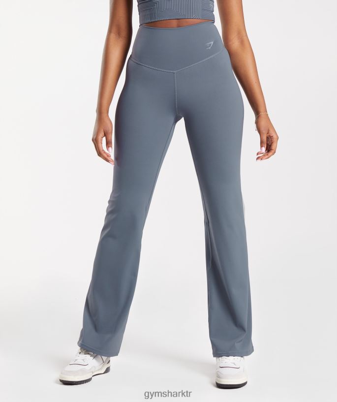 alevlendi tozluk yükseltmek 8H4J02261 Gymshark Giyim kadınlar akşam mavisi