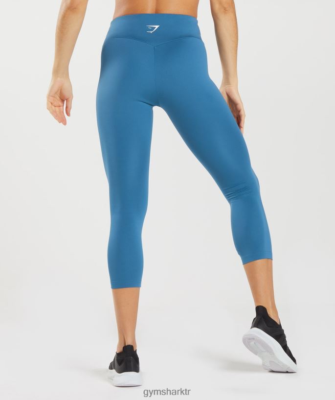 eğitim 7/8 tayt 8H4J02303 Gymshark Giyim kadınlar göl kenarı mavisi