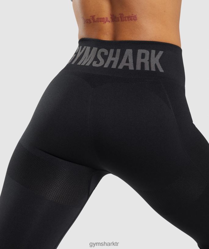 esnek yüksek belli tayt 8H4J02283 Gymshark Giyim kadınlar siyah