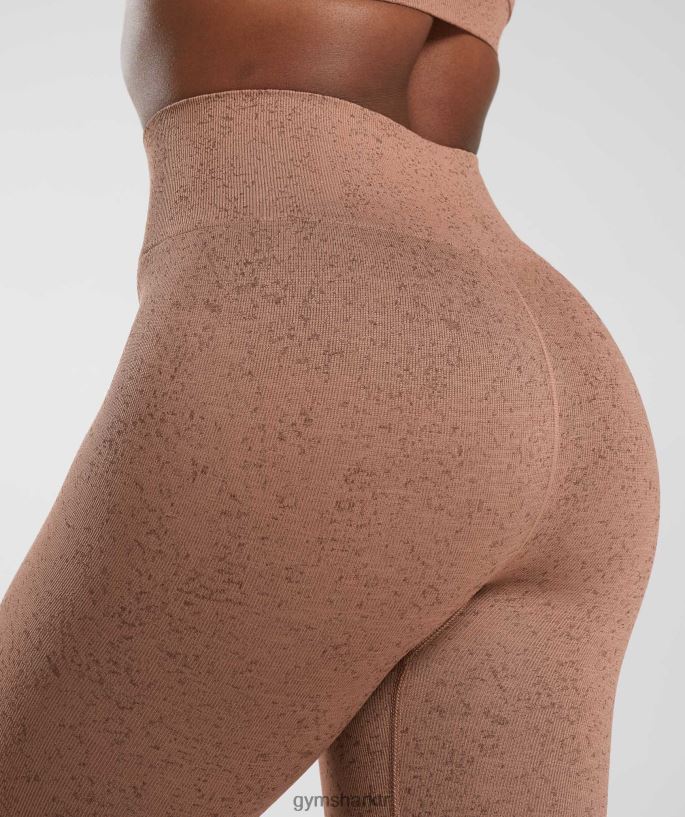 fleck dikişsiz taytları uyarlayın 8H4J02270 Gymshark Giyim kadınlar kumtaşı kahverengi
