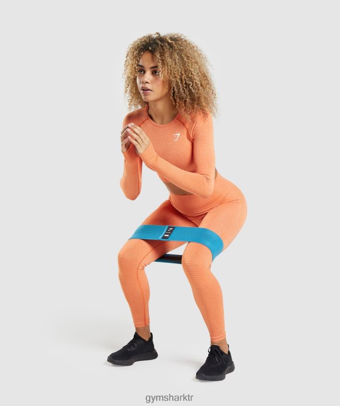 hayati dikişsiz 2.0 tayt 8H4J02319 Gymshark Giyim kadınlar kayısı portakal marnı