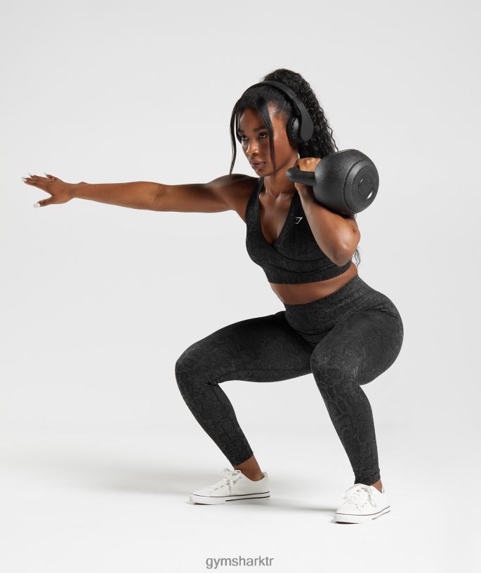 hayvan dikişsiz tayt 8H4J02259 Gymshark Giyim kadınlar kentsel gri/siyah