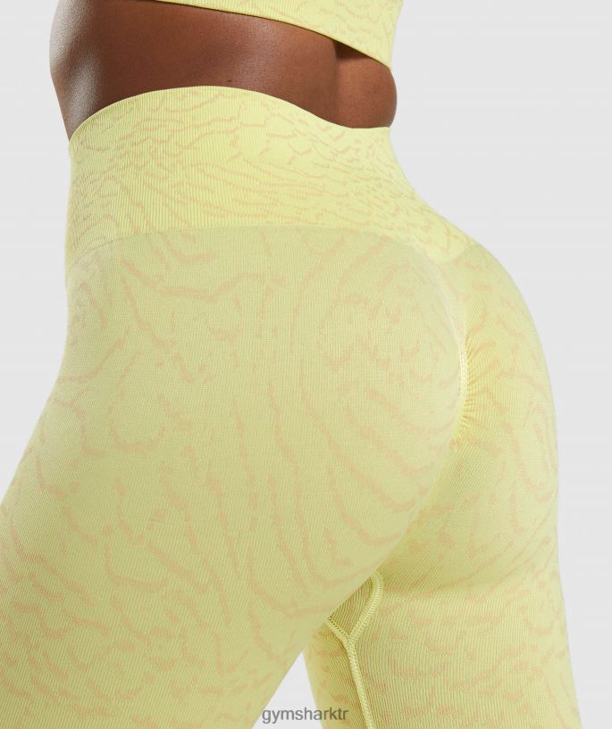 hayvan dikişsiz tayt 8H4J02260 Gymshark Giyim kadınlar ateş böceği sarı