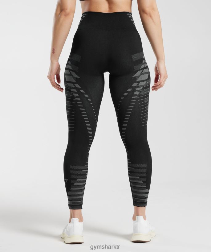 sınırsız tayt 8H4J02341 Gymshark Giyim kadınlar siyah/açık gri