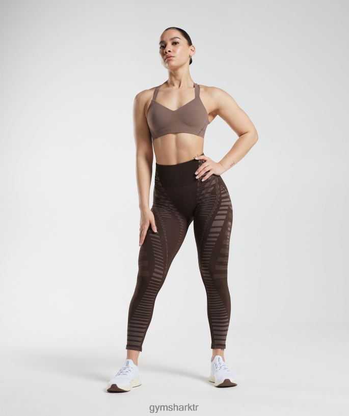 sınırsız tayt 8H4J02342 Gymshark Giyim kadınlar arşiv kahvesi/trüf kahvesi