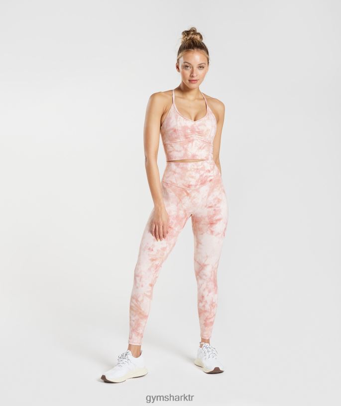 sprey boya tozlukları yükseltin 8H4J02266 Gymshark Giyim kadınlar beyaz/puslu pembe/scandi pembesi