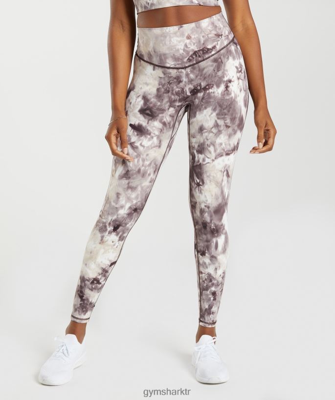 tozluk yükseltmek 8H4J02285 Gymshark Giyim kadınlar çimento kahverengi sprey boya