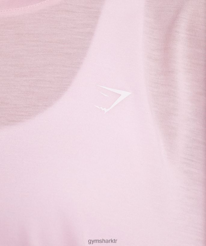 süper yumuşak tişört 8H4J02425 Gymshark Giyim kadınlar tebeşir pembesi