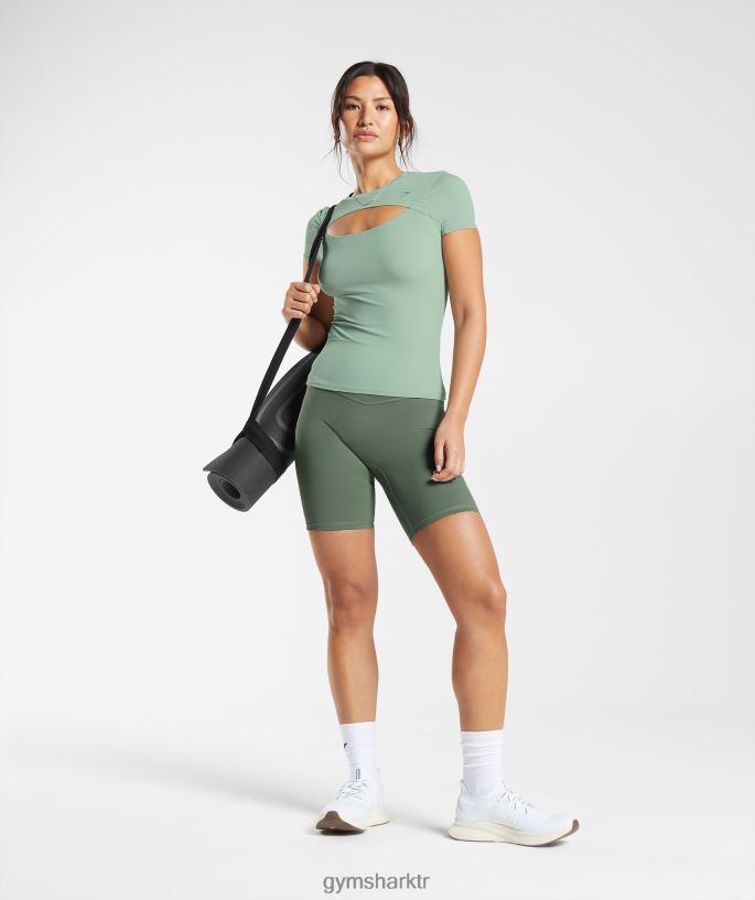 yukarı kaldır 8H4J02445 Gymshark Giyim kadınlar çöl adaçayı yeşili