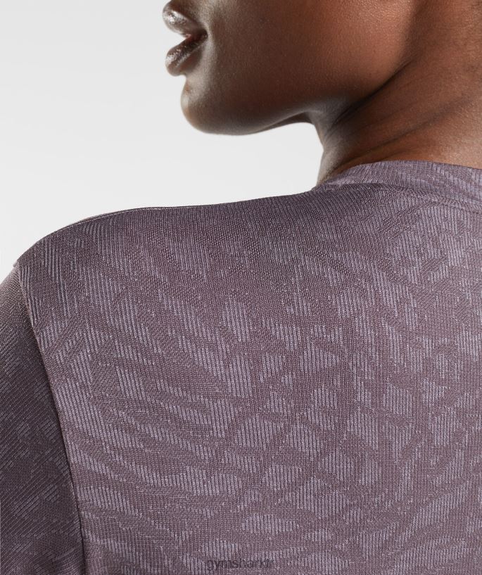 uyum hayvan dikişsiz uzun kollu top 8H4J02472 Gymshark Giyim kadınlar vahşi | misk leylak