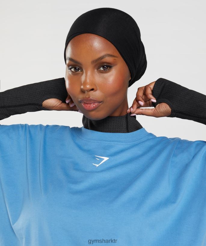 vital dikişsiz 2.0 yüksek boyunlu midi top 8H4J02438 Gymshark Giyim kadınlar siyah marn